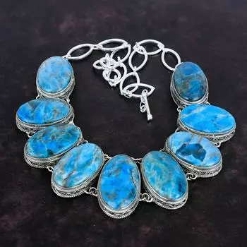 Neon Apatite Necklace Gemstone Vintage Necklace 925 Sterling Silver Necklace Adjustable Chain Necklace Handmade Dainty Jewelry Gifts For Her