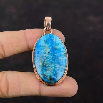 Neon Apatite Pendant Copper Pendant Gemstone Copper Jewelry Handmade Pendant Neon Apatite Jewelry Unique Style Pendant Special Occasion Gift