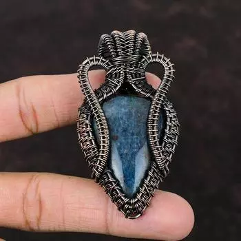 Neon Apatite Pendant Gemstone Pendant Copper Wire Wrapped Jewelry Handmade Pendant Apatite Jewelry Copper Pendant Gift For Her Healing Stone