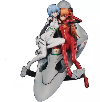 Neon Genesis Evangelion Рей Аска окрашенная готовая фигурка и ~объект twinmore~ Немасштабируемый ПВХ и АБС