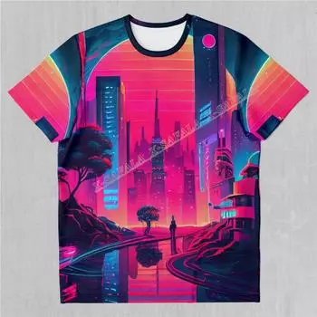 Неоновая футболка Trippy Galaxies с 3D принтом, высококачественная футболка из молочного волокна, мужской топ, дышащий, быстросохнущий, летний, мягкий материал, 210 г/м S