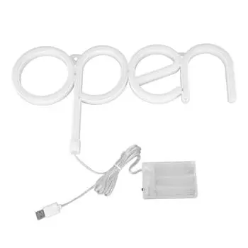 Неоновая открытая вывеска яркая светодиодная RGB вывеска 13.8x7.3 дюймов с питанием от USB-аккумулятора ПВХ неоновая подсветка для магазина