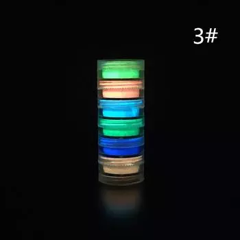 Неоновая пудра для ногтей, блестящая пудра, светящаяся флуоресцентная светящаяся в темноте One Size