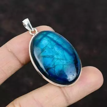 Неоновая вспышка, подвеска из лабрадорита, подвеска из натурального драгоценного камня, подвеска из стерлингового серебра 925 пробы, модные украшения, подвеска ручной работы, серебряные украшения для подарка