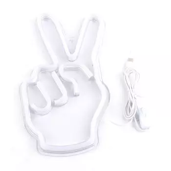 Неоновая вывеска Инновационная жестовая декоративная лампа с питанием от USB для шкафа, полки в спальне