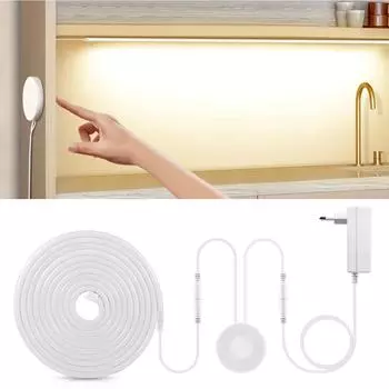 Неоновые огни Лента Гибкая светодиодная неоновая вывеска Ночная лампа 120 светодиодов/м Светодиодная лента 12 В Проникающая ручная сенсорная светодиодная лента 1M