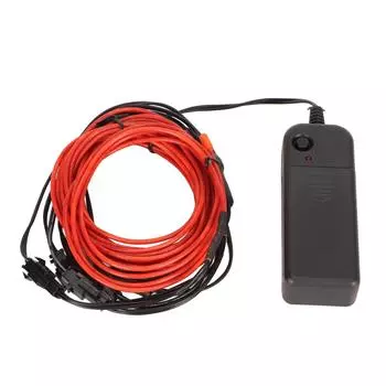 Неоновые огни провод красный мягкий гибкий яркий режущийся безрадиационный малошумный красный EL провод для вечеринки chri