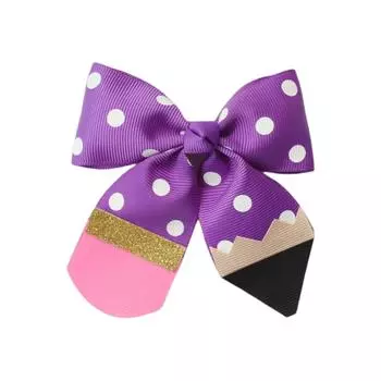 Неоновый бант для девочки с клипсой, подходит для аксессуаров для волос для детей и подростков One Size