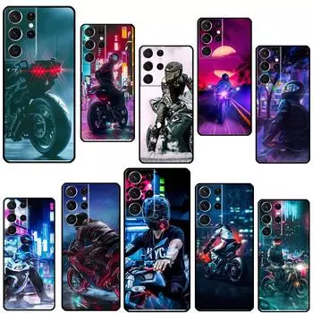 Неоновый мотоцикл байкер для Samsung Galaxy S20 FE S21 Ultra Note 20 S8 S9 S10 Note 10 Plus S22 Ultra чехол Galaxy S8 Plus