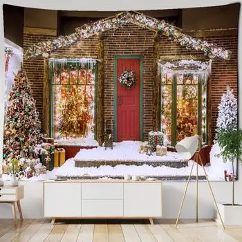 Неоновый ночной вид, гобелен для коттеджа, настенный подвесной рождественский подарок на Новый год, хиппи, стиль бохо, домашний декор для комнаты 95x70cm