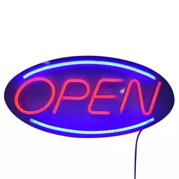 Неоновый свет, красные и синие неоновые вывески OPEN с питанием от USB для коммерческих магазинов, ресторанов