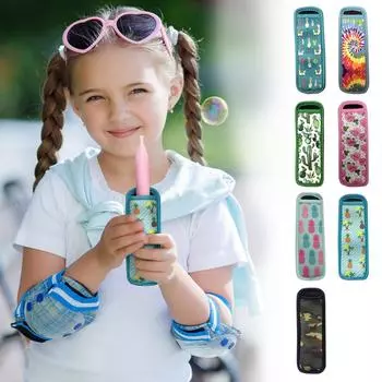 Неопреновые изоляционные рукава Ice Pops, рукава для держателей для мороженого в морозильной камере, красочная сумка-держатель для рукавов для льда, многоразовое моющееся мороженое для мороженого One Size