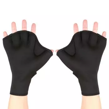 Неопреновые перчатки для плавания, водонепроницаемые тренировочные перчатки для фитнеса с перепонками и регулируемым запястьем L