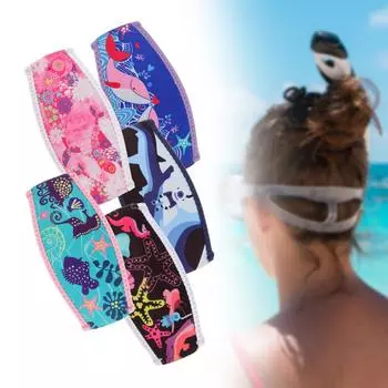 Неопреновые ремни для маски для дайвинга, защитная пленка для волос, водонепроницаемый ремешок для маски для дайвинга и снорклинга для мужчин и женщин, прочный розовый