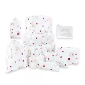 NEOVIVA Дорожный Чехол для хранения 10 предметов для кошек, большой, с завязками, деловой, белый, чехол, набор, сумка, чехол, емкость, водонепроницаемый,