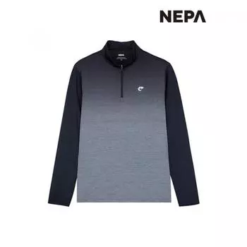 Nepa Футболка Nepa Women S Mountain Dot с длинным рукавом и застежкой-молнией 7i45403 BLACK MELANGE_002/090