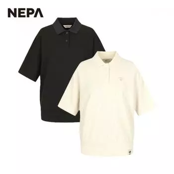 Nepa Футболка поло Nepa Women S Green Mind с коротким рукавом, свободный покрой 7j45260 BLACK_C01/085