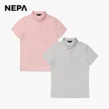Nepa Футболка-поло в полоску Nepa Women S LifeStyle 7i45242 CORAL_410/090