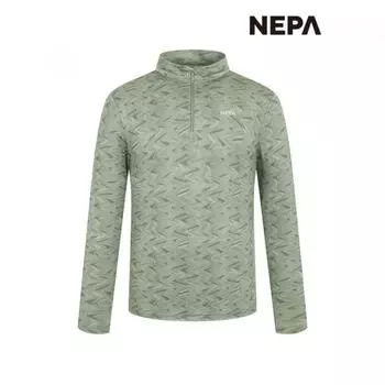 Nepa Nepa Men S Fresh Lightning Футболка с длинным рукавом на молнии 7j35402 DULL KHAKI_K52/100