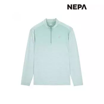 [Nepa] Nepa Men S MounTain DoT Long Sleeve Zip Up T ShirT 7i35403 LIGHT MELANGE_937/100