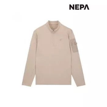 Nepa Nepa Мужская футболка с карманом на рукаве и молнией 7i15400 SAND_605/095