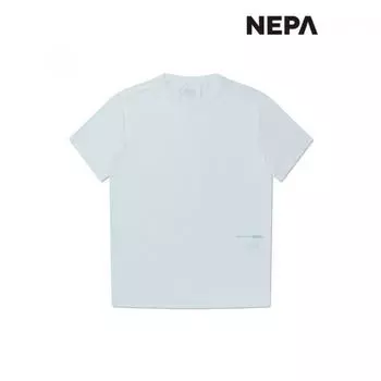 Nepa Nepa Men S Via Mesh Футболка с коротким рукавом и круглым вырезом 7i35321 OFF WHITE_101/100