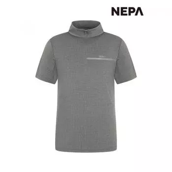 Nepa Nepa Мужская футболка с коротким рукавом и застежкой-молнией 7j35400 BLACK_C01/095
