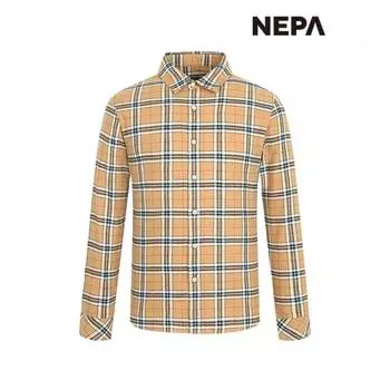 Nepa Nepa Мужская рубашка в клетку LifeStyle 7i51541 CAMEL_240/095