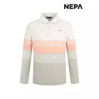 Nepa Nepa Мужская весенняя футболка-поло с принтом «омбре» 7j15201 LT GREY_B25/095