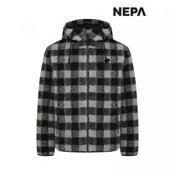 Nepa Nepa унисекс новая флисовая куртка с капюшоном Dave Boa 7hf6146 SILVER GREY_941/090