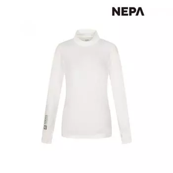 Nepa Nepa Women S freSh Dono High Neck Round T ShirT 7j45327 OFF WHITE_A01/090