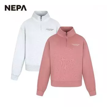 Nepa Nepa Женская толстовка SC Tr eSSential с застежкой-молнией на половину длины, стандартный крой 7i65364 BLACK_199/090