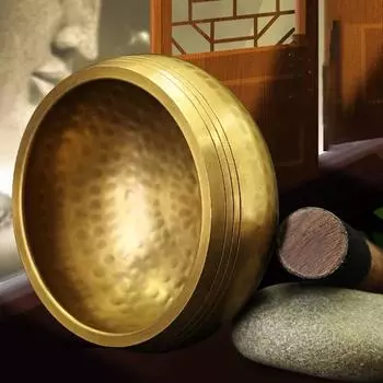 Непальская поющая чаша, инструменты для звуковой терапии ручной работы, тибетские поющие чаши, аксессуары для медитации, массажа и йоги, чакр 8cm