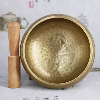 Непальская ручная работа Будда Тибет чаша чаша ритуальная музыкальная терапия медный колокольчик медная тибетская поющая чаша