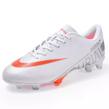 Непальские низкие футбольные бутсы для игры в помещении и на открытом воздухе с длинными ногтями для взрослых мужчин и женщин, учеников младших классов средней школы, молодежная футбольная обувь, специальная обувь 35 белый