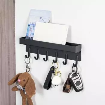 Неперфорированный держатель для ключей, крючок для входной стены, неперфорированный держатель для ключей, многофункциональная настенная полка для хранения вещей