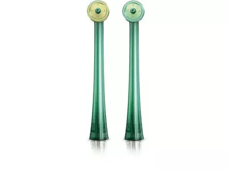 (неподдельный) Сменная электрическая зубная щетка Philips Sonicare, насадка для воздушной нити, стандартная, 2 шт. (6-месячный запас) HX801202 зелёный