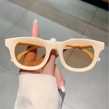 Неполяризованные 1шт солнцезащитные очки Jelly, винтажные квадратные солнцезащитные очки для женщин и мужчин, модные очки в стиле панк, очки для езды на велосипеде и вождения