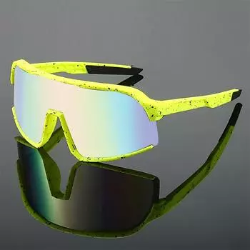 Неполяризованные большие спортивные очки для мужчин, новинка в стиле панк, зеркальные солнцезащитные очки для езды на велосипеде, модный дизайн, ветрозащитные очки для пешего туризма