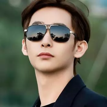 Неполяризованные фотохромные солнцезащитные очки ночного видения, мужские очки-хамелеоны для вождения днем и ночью, двойное назначение, мужские линзы, меняющие цвет