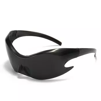 Неполяризованные Классические Модные Панк Женские Солнцезащитные очки-маски с зеркальным покрытием и интегрированным дизайном, с ощущением будущих технологий, солнцезащитные мужские очки