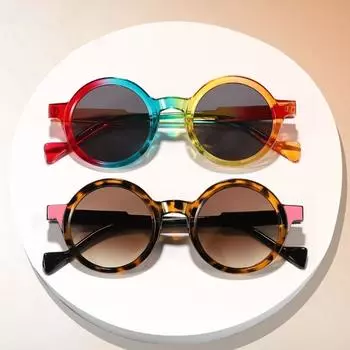 Неполяризованные модные круглые солнцезащитные очки Y2K женские классические ретро трендовые радужные серые солнцезащитные очки мужские оттенки женские