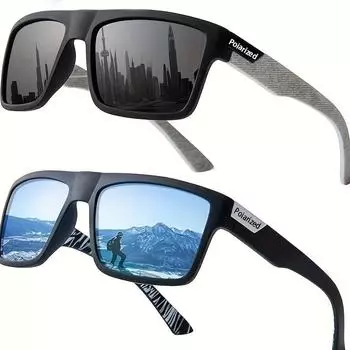Неполяризованные модные солнцезащитные очки квадратные мужские солнцезащитные очки винтажные очки для вождения рыбалки путешествия очки спортивные оттенки классические
