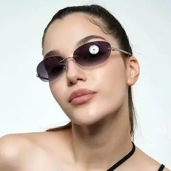 Неполяризованные модные женские солнцезащитные очки без оправы с оправой, футуристические очки Y2K, сексуальные солнцезащитные очки Spice Girl для мужчин, ретро-панк, велосипедные очки