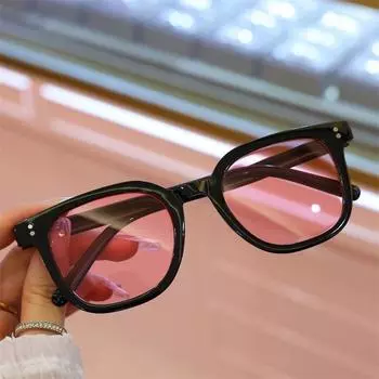 Неполяризованные мужские ретро квадратная оправа унисекс румяна модные солнцезащитные очки двухточечный дизайн повседневные женские очки