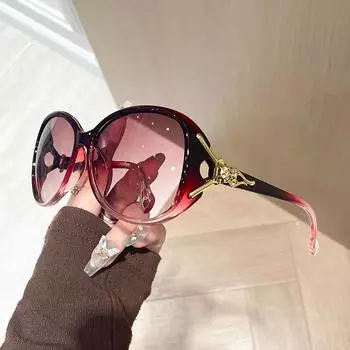 Неполяризованные новые большие овальные солнцезащитные очки в оправе, женские модные винтажные солнцезащитные очки для женщин, для путешествий и активного отдыха