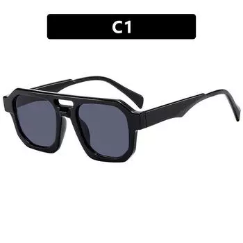 Неполяризованные Ретро Модные Солнцезащитные Очки Мужские Простой Дизайн с Двойной Перекладиной Очки Авиаторы Женские для Занятий Спотом на Открытом Воздухе