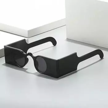 Неполяризованные ретро-панк-солнцезащитные очки для мужчин и женщин, винтажные боковые щитки, уникальные маленькие прямоугольные хип-хоп солнцезащитные очки, модные маленькие круглые линзы