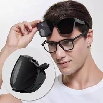 Неполяризованные складные уличные зеркальные солнцезащитные очки для вождения, портативные, сверхлегкие, для мужчин и женщин, для спорта на открытом воздухе, для вождения, рыбалки чёрный