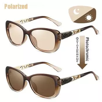 Неполяризованные солнцезащитные очки-бабочки для женщин, роскошный дизайн, элегантные женские солнцезащитные очки, модные очки с градиентом «кошачий глаз» Polarized чёрный
